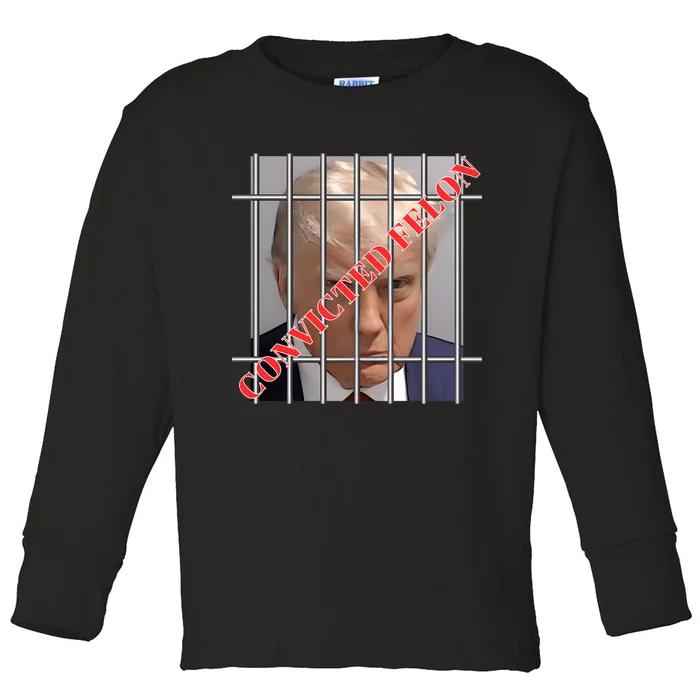 Trump Convicted Felon Toddler Long Sleeve Shirt