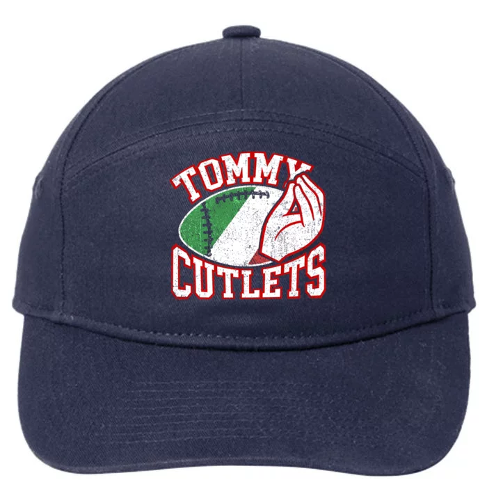 Tommy Cutlets Football Quarterback Ny Italian Hand Gesture 7-Panel Snapback Hat