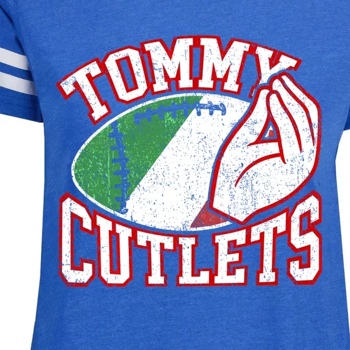 Tommy Cutlets Football Quarterback Ny Italian Hand Gesture Enza Ladies Jersey Football T-Shirt