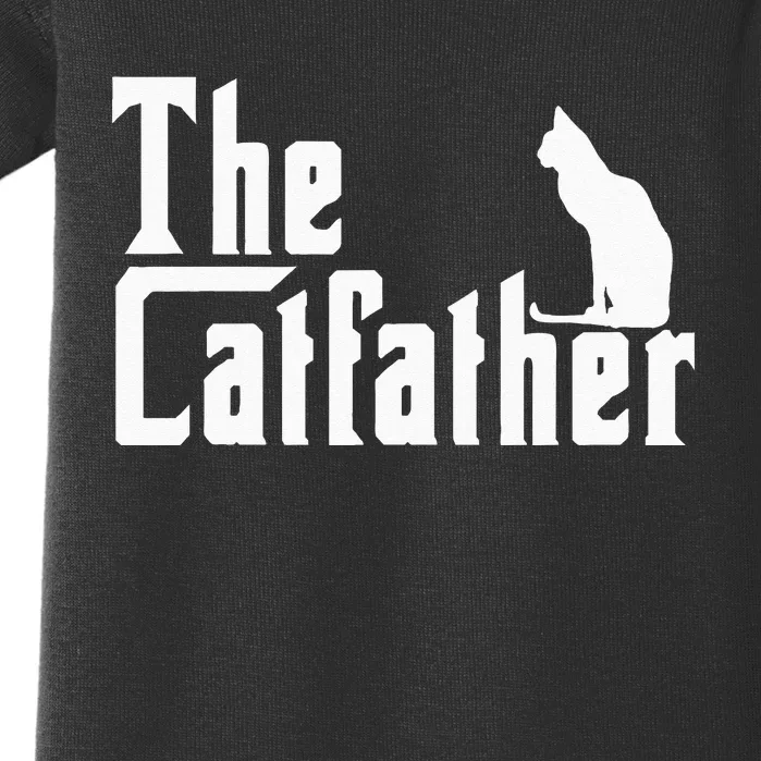 The Catfather Funny Cat Dad Father Lover Baby Bodysuit