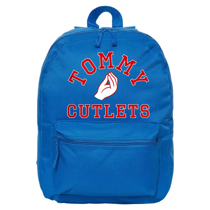 Tommy Cutlets Football Quarterback Ny Italian Hand Gesture 16 in Basic Backpack