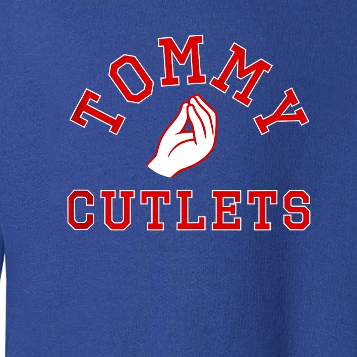 Tommy Cutlets Football Quarterback Ny Italian Hand Gesture Toddler Sweatshirt