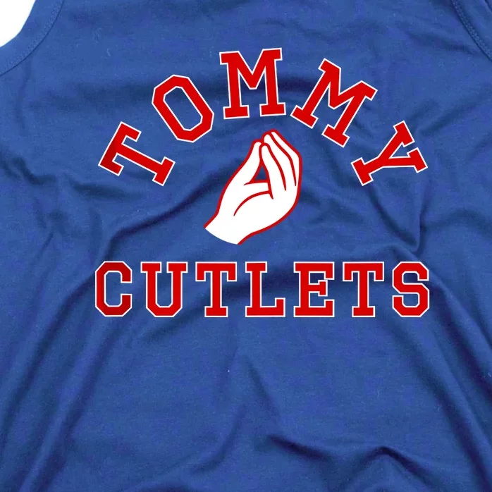 Tommy Cutlets Football Quarterback Ny Italian Hand Gesture Tank Top