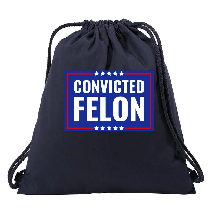 Trump Convicted Felon Drawstring Bag