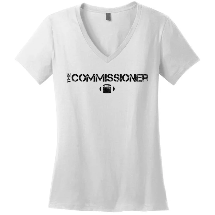 The Commissioner Fantasy Football Draft Vintage Women's V-Neck T-Shirt