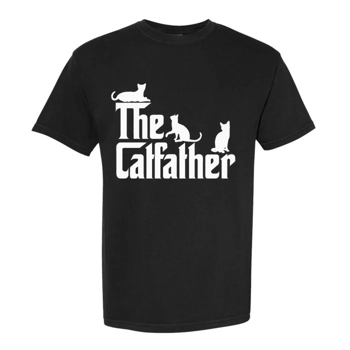 The CatFather Funny Cat Dad Cat Lover Gifts Garment-Dyed Heavyweight T-Shirt