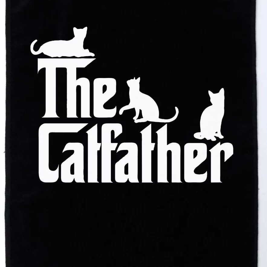 The CatFather Funny Cat Dad Cat Lover Gifts Platinum Collection Golf Towel