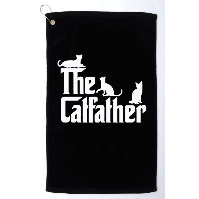 The CatFather Funny Cat Dad Cat Lover Gifts Platinum Collection Golf Towel