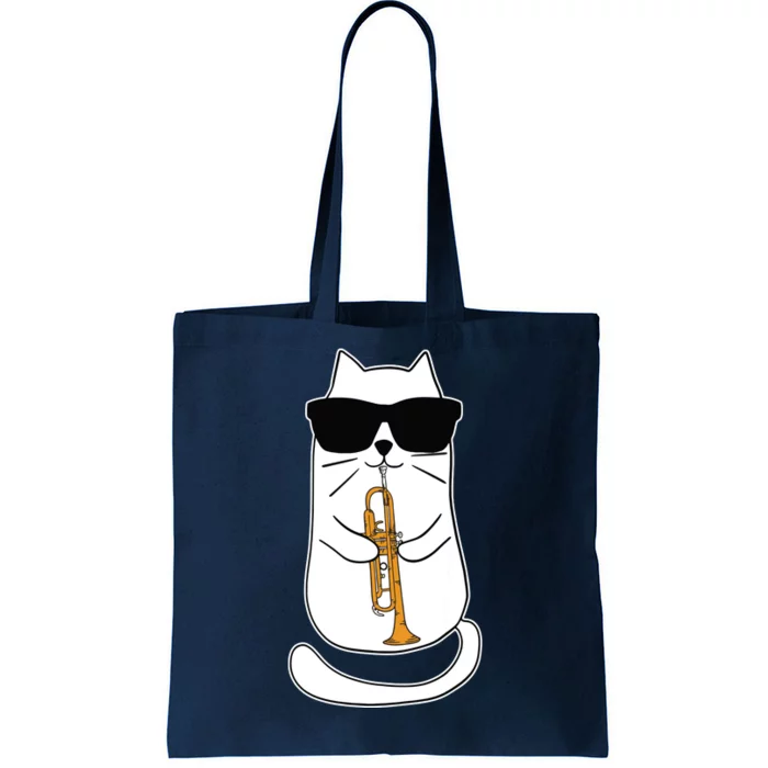 Trumpet Cat Funny Trumpet Player Tote Bag