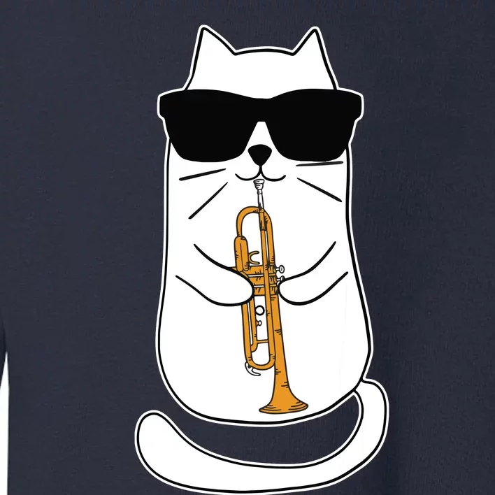 Trumpet Cat Funny Trumpet Player Toddler Sweatshirt