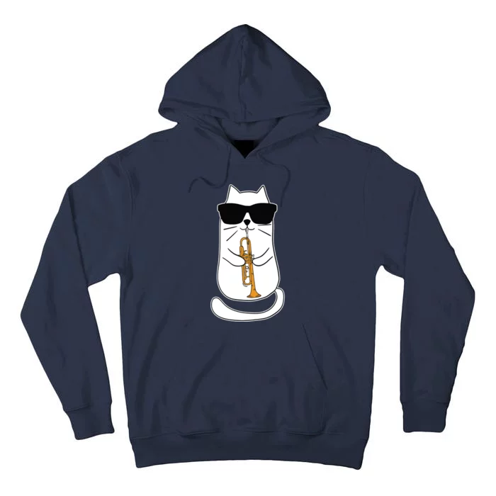 Trumpet Cat Funny Trumpet Player Tall Hoodie