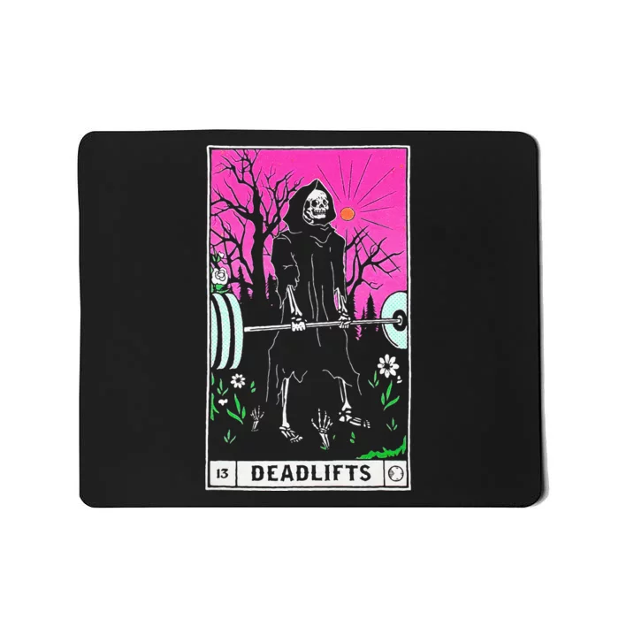 Tarot Card Funny Gym Deadlifts Workout Occult Reading Reader Mousepad