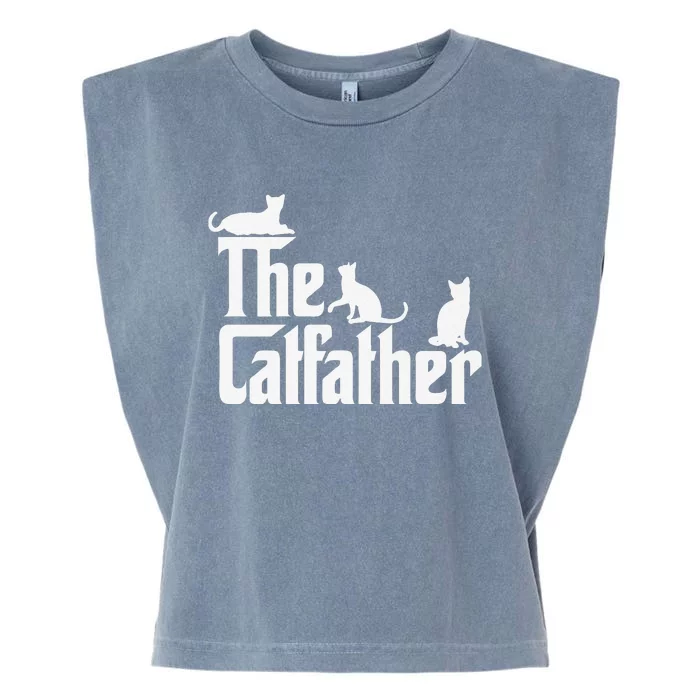 The CatFather Funny Cat Dad Cat Lover Gifts For Garment-Dyed Women's Muscle Tee