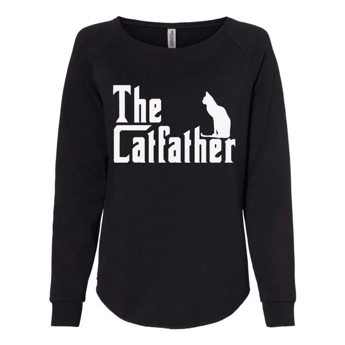 The Catfather Funny Cat Dad Father Lover Womens California Wash Sweatshirt