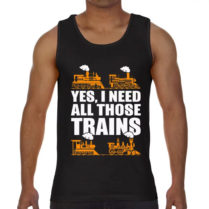 Train Collector Funny Model Train Comfort Colors® Tank Top