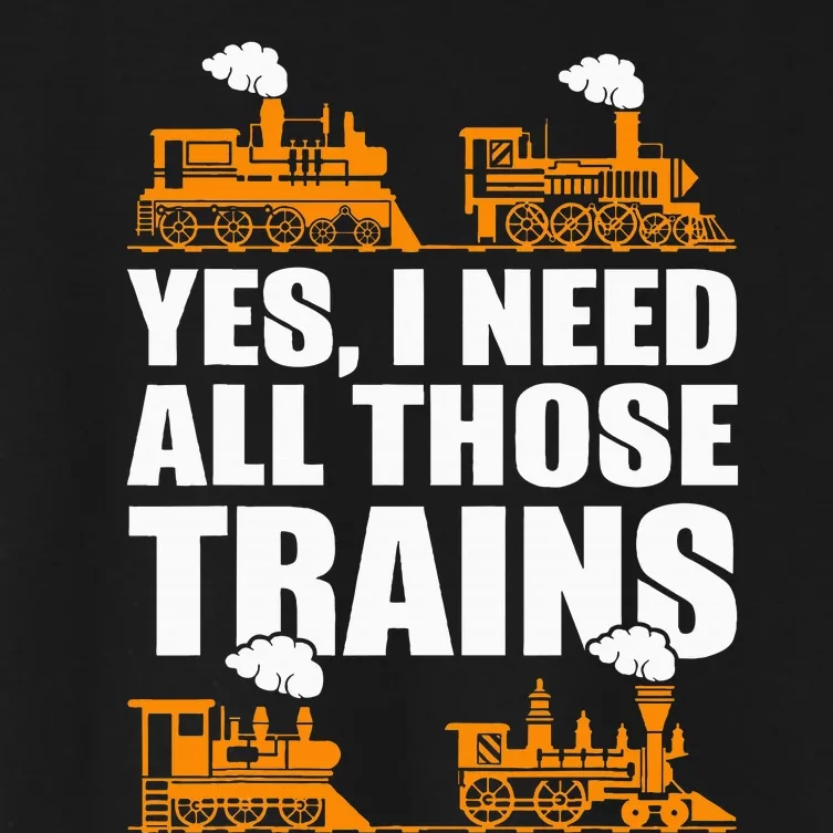 Train Collector Funny Model Train Women's Crop Top Tee