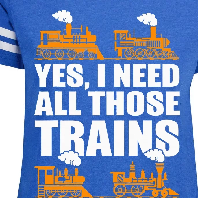 Train Collector Funny Model Train Enza Ladies Jersey Football T-Shirt