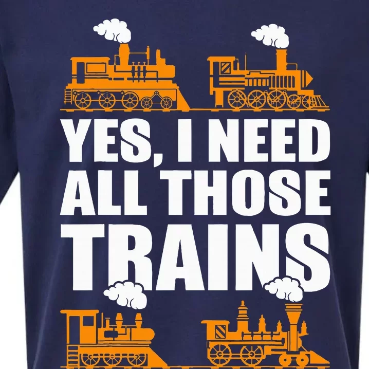 Train Collector Funny Model Train Sueded Cloud Jersey T-Shirt