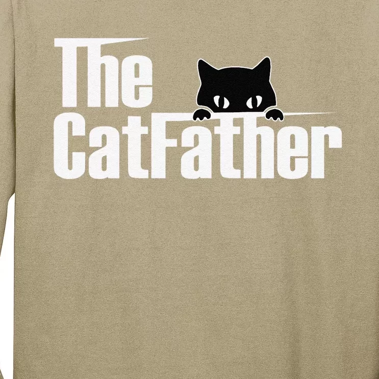 The Catfather Funny Cute Cat Father Tall Long Sleeve T-Shirt