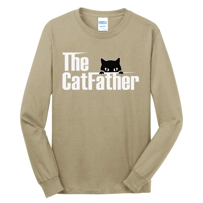 The Catfather Funny Cute Cat Father Tall Long Sleeve T-Shirt