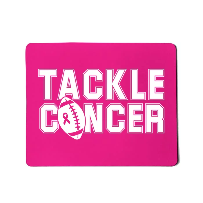 Tackle Cancer Football Ribbon Breast Cancer Awareness Mousepad