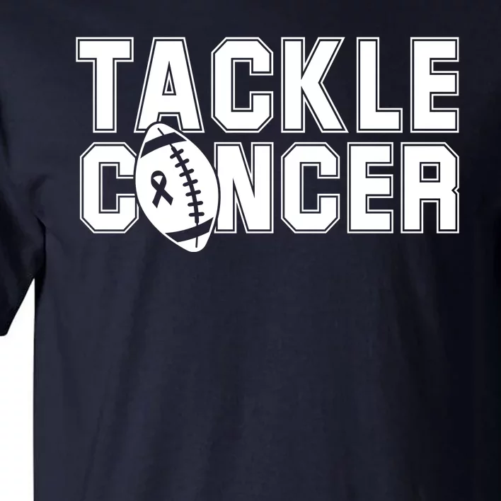 Tackle Cancer Football Ribbon Breast Cancer Awareness Tall T-Shirt