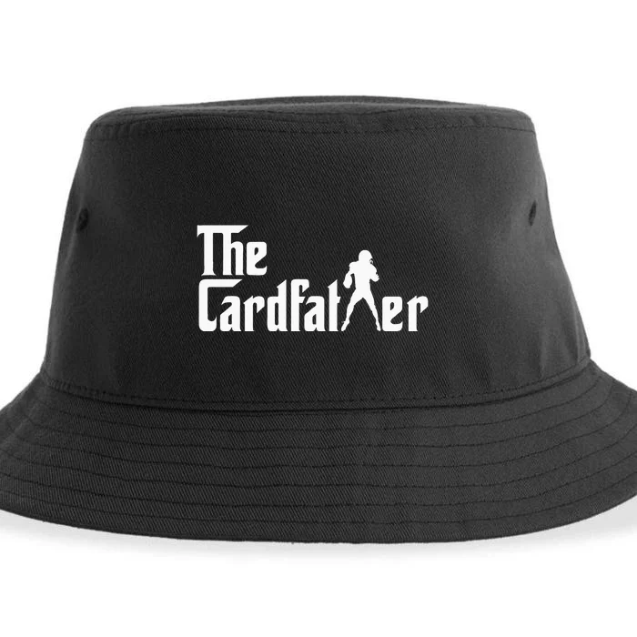 The Cardfather Funny Football Card Collector Trading Cards Sustainable Bucket Hat