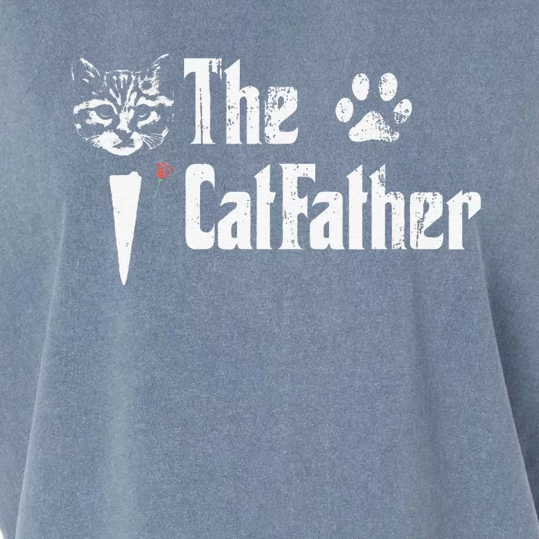 The Catfather Funny Fathers Day Gift For Cat Daddy Garment-Dyed Women's Muscle Tee