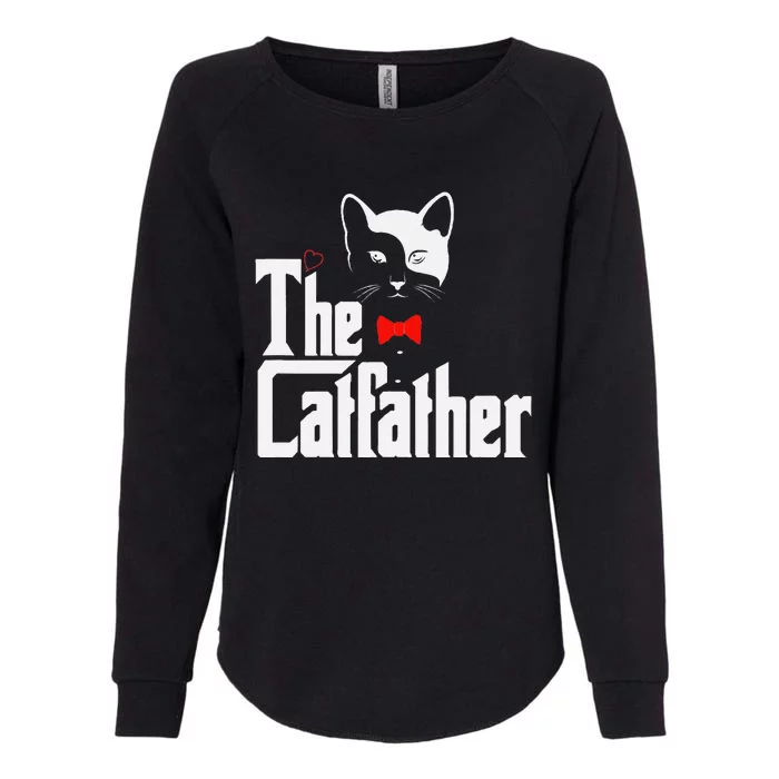 The Catfather Funny Cat Dad Lover Gift Womens California Wash Sweatshirt