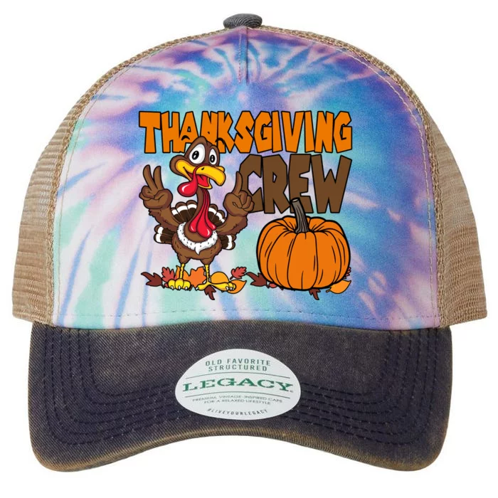 Thanksgiving Crew Funny Turkey Fall Legacy Tie Dye Trucker Hat