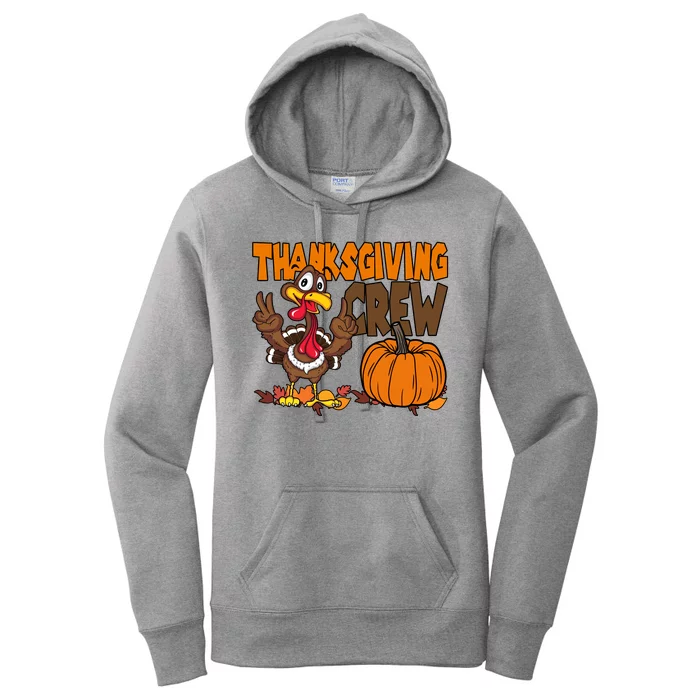 Thanksgiving Crew Funny Turkey Fall Women's Pullover Hoodie