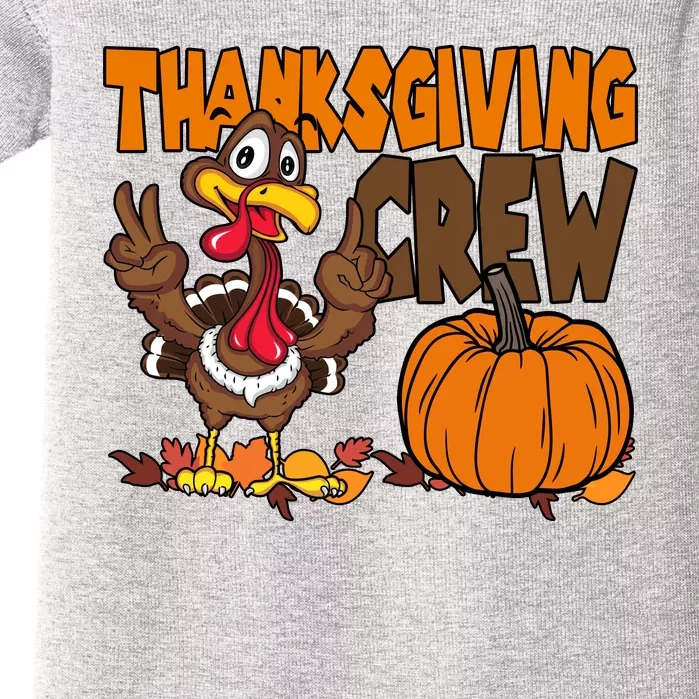 Thanksgiving Crew Funny Turkey Fall Baby Bodysuit