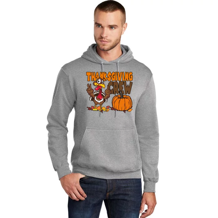 Thanksgiving Crew Funny Turkey Fall Tall Hoodie