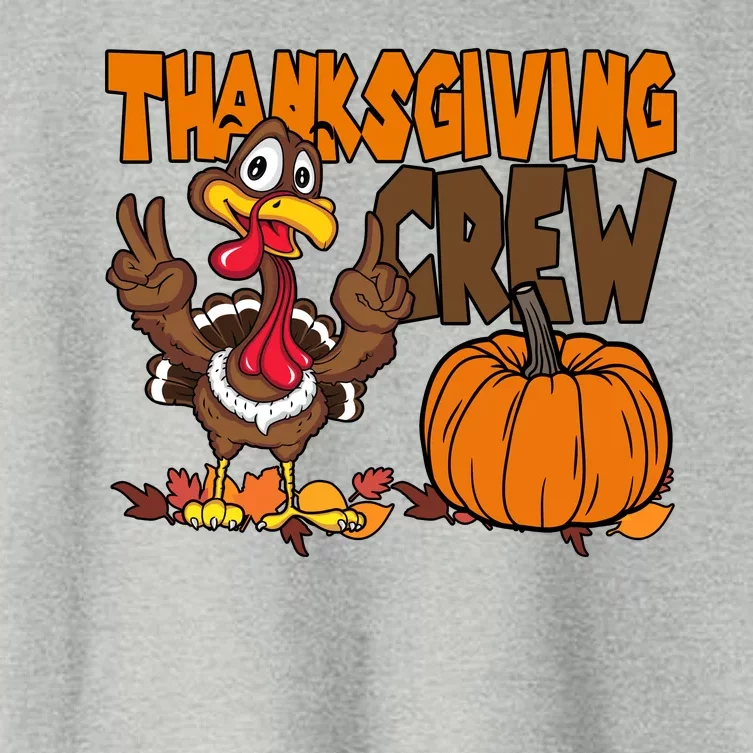 Thanksgiving Crew Funny Turkey Fall Women's Crop Top Tee