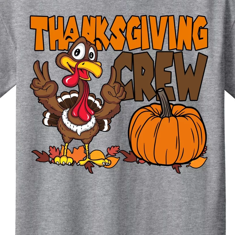 Thanksgiving Crew Funny Turkey Fall Kids T-Shirt