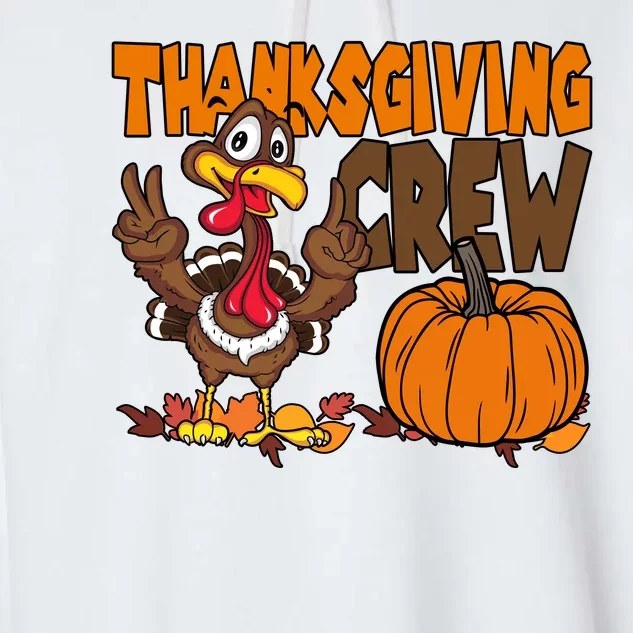 Thanksgiving Crew Funny Turkey Fall Garment-Dyed Fleece Hoodie