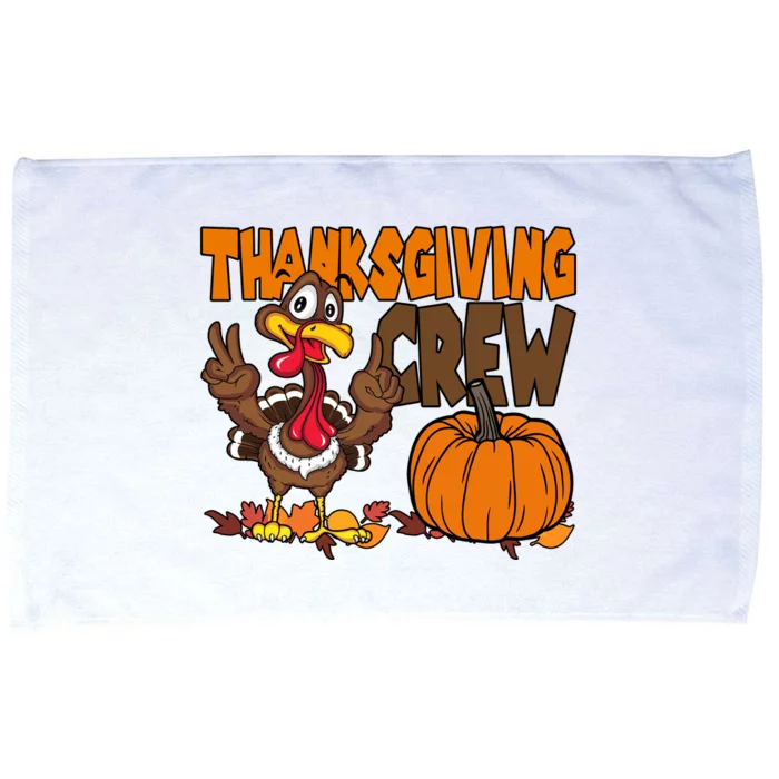 Thanksgiving Crew Funny Turkey Fall Microfiber Hand Towel