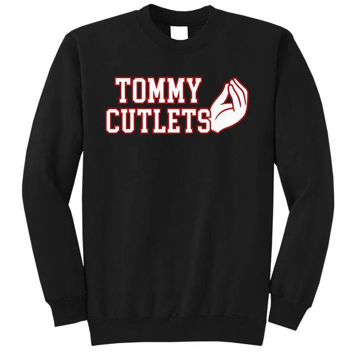 Tommy Cutlets Football Quarterback NY Italian Hand Gesture Tall Sweatshirt