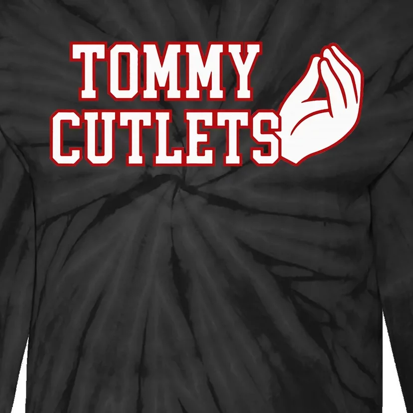 Tommy Cutlets Football Quarterback NY Italian Hand Gesture Tie-Dye Long Sleeve Shirt