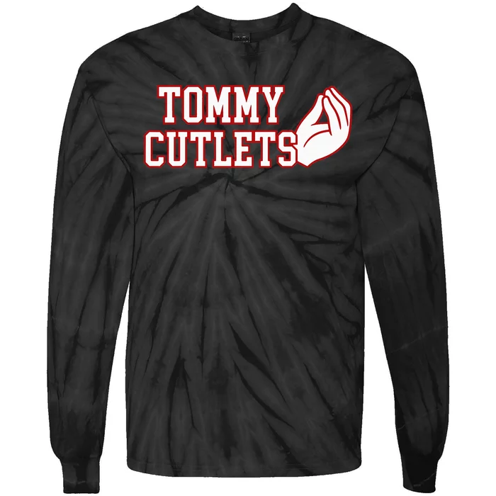 Tommy Cutlets Football Quarterback NY Italian Hand Gesture Tie-Dye Long Sleeve Shirt