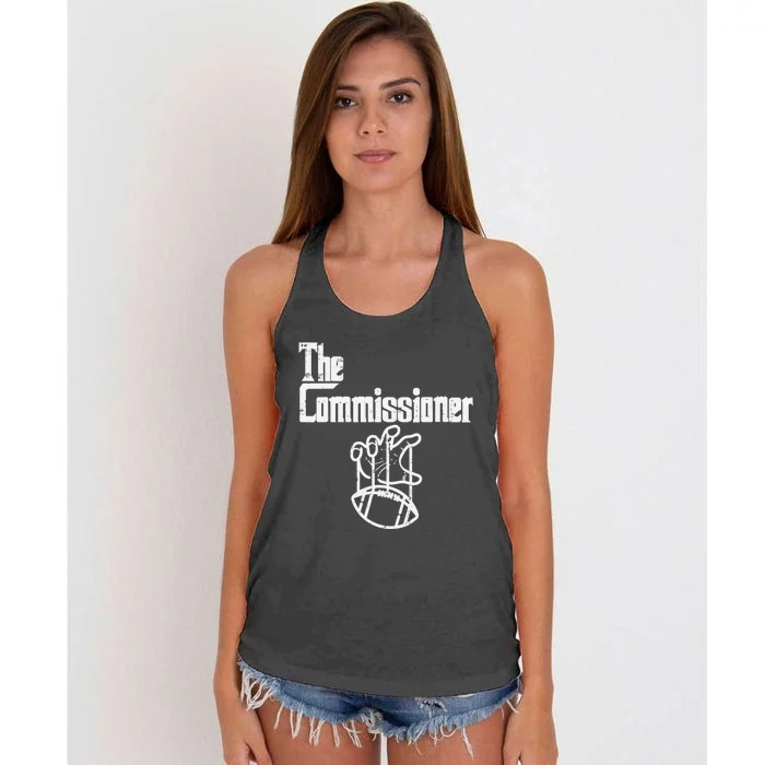 The Commissioner Fantasy Football Commish FFL Women's Knotted Racerback Tank