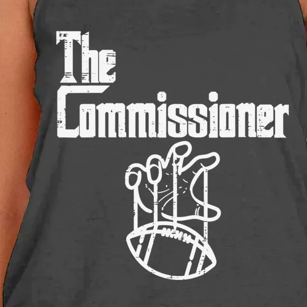 The Commissioner Fantasy Football Commish FFL Women's Knotted Racerback Tank