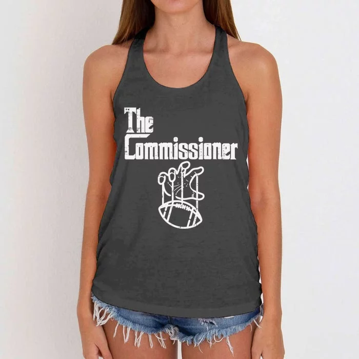 The Commissioner Fantasy Football Commish FFL Women's Knotted Racerback Tank