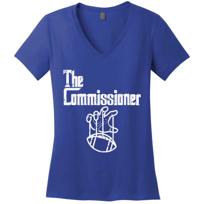 The Commissioner Fantasy Football Commish FFL Women's V-Neck T-Shirt