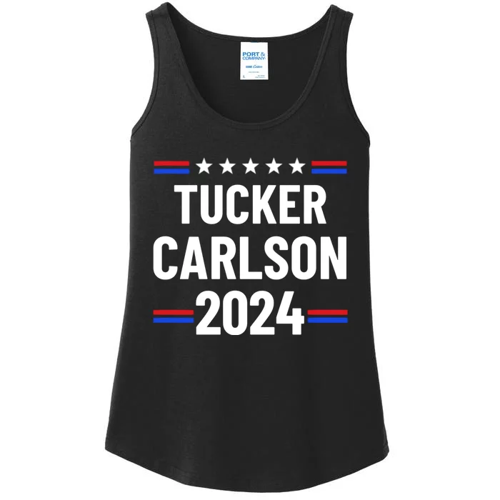 Tucker Carlson For President 2024 Ladies Essential Tank