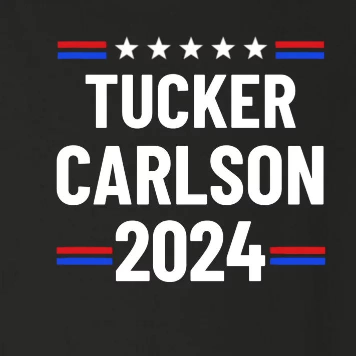 Tucker Carlson For President 2024 Toddler Long Sleeve Shirt