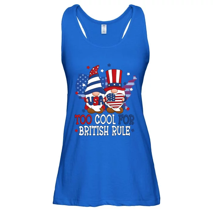 Too Cool For British Rule American Patriotic Gnomes July 4th Gift Ladies Essential Flowy Tank