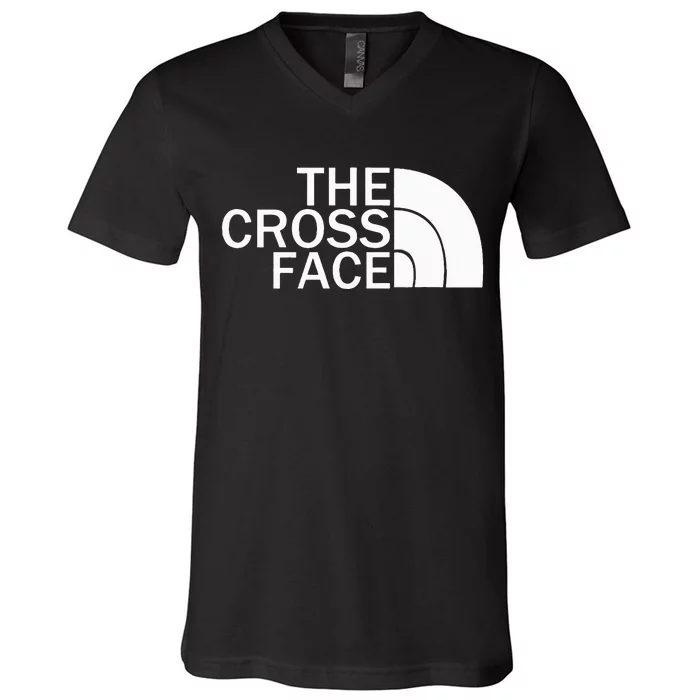 The Cross Face Wrestling V-Neck T-Shirt