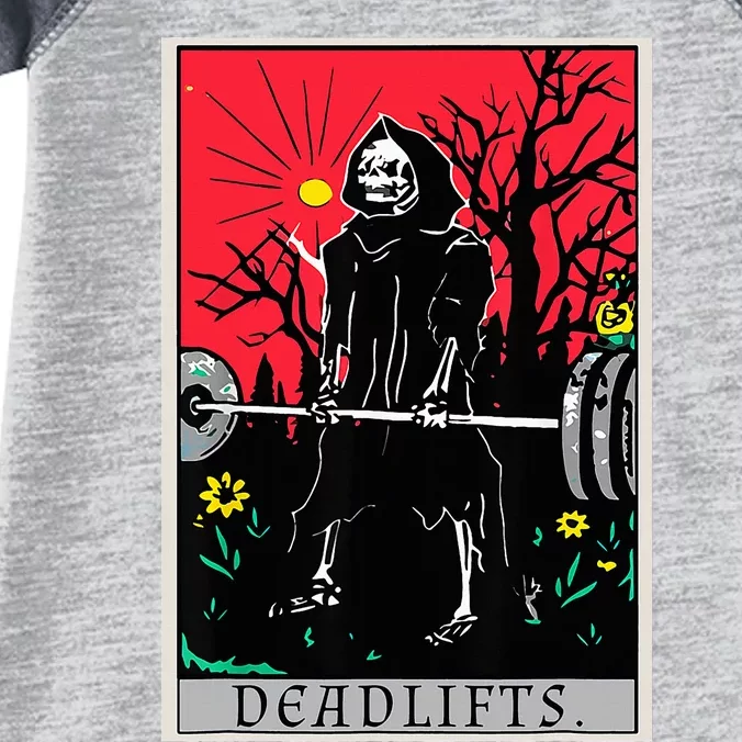 Tarot Card Funny Gym Deadlifts Workout Deadlift Fitness Infant Baby Jersey Bodysuit