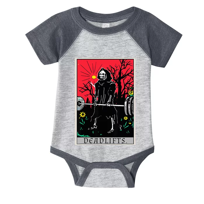 Tarot Card Funny Gym Deadlifts Workout Deadlift Fitness Infant Baby Jersey Bodysuit